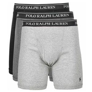 Polo Ralph Lauren 3-Pack Mens Cotton Classic Fit Boxer Briefs Gray Multi Size XL